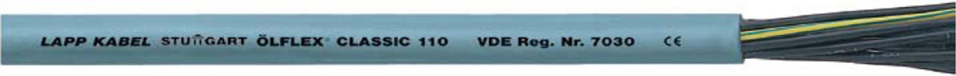 10 meter Lapp 1120233 Ölflex Classic 110 Black 0,6/1kV PVC bedieningsleiding 3x0,75 mm² met beschermgeleider I buiten I vlamvertragend I kabel 3-aderig I aansluitkabel 3G0,75