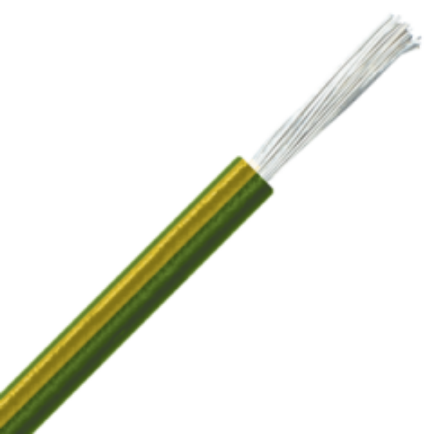 Picture of +125°C Single Core Cable 1X0.5 Green/Yellow