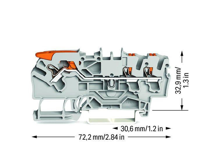 3 POLE TERMINAL BLOCK, 2.5MM, 2102-5301 - LAPP Australia