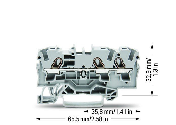 3 POLE TERMINAL BLOCK, 4MM, 2004-1301 - LAPP Australia