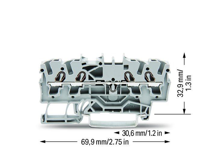 WAGO 2002-1401 LEVER TERMINAL BLOCK, 4 POLE - LAPP Australia