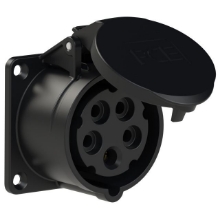 Show details for Midnight Black CEE Flanged Socket 16A 5P IP44/54
