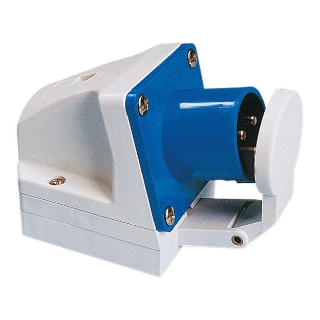 Picture of CEE Wall Plug 16A 3p with lid - IP44