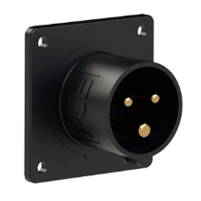 Show details for Midnight Black CEE Flanged Plug 16A 3p IP44