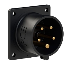 Show details for Midnight Black CEE Flanged Plug 16A 5p IP44