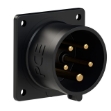 Picture of Midnight Black CEE Flanged Plug 16A 5p IP44