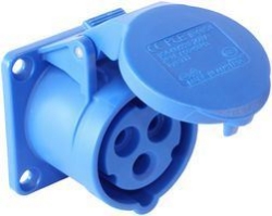 Show details for CEE Flanged Socket Straight 16A 3P IP44/54