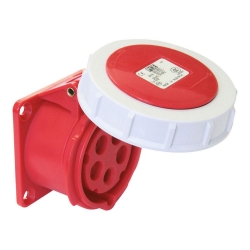Show details for CEE Flanged Socket Straight 16A 5p IP67