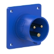 Picture of CEE Flanged Plug Straight 16A 3p IP44
