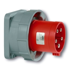 Show details for CEE Flanged Plug Straight 63A 5p IP67