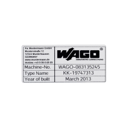 Show details for Type Plates 99 x 44 mm Silver