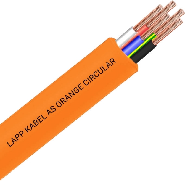 6mm Orange Circular Cable 4 Core+Earth 0.6/1KV