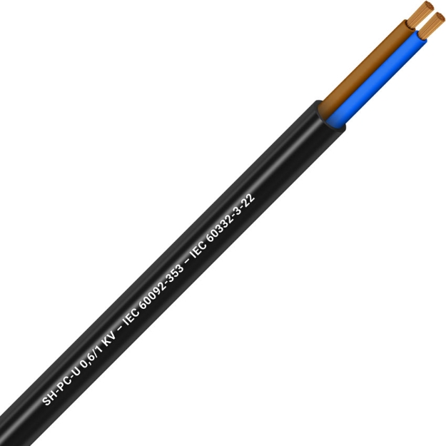 Picture of Unarmoured Multicore 2x25 Black