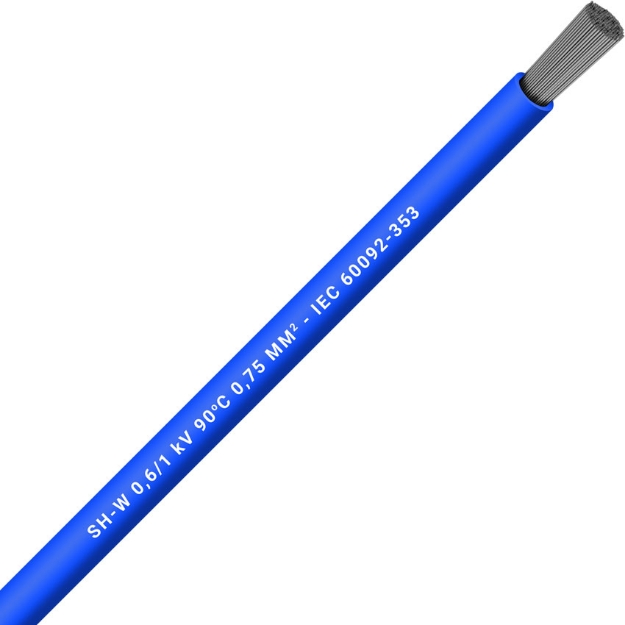 Picture of Unarmoured Single Core 1x4 Blue