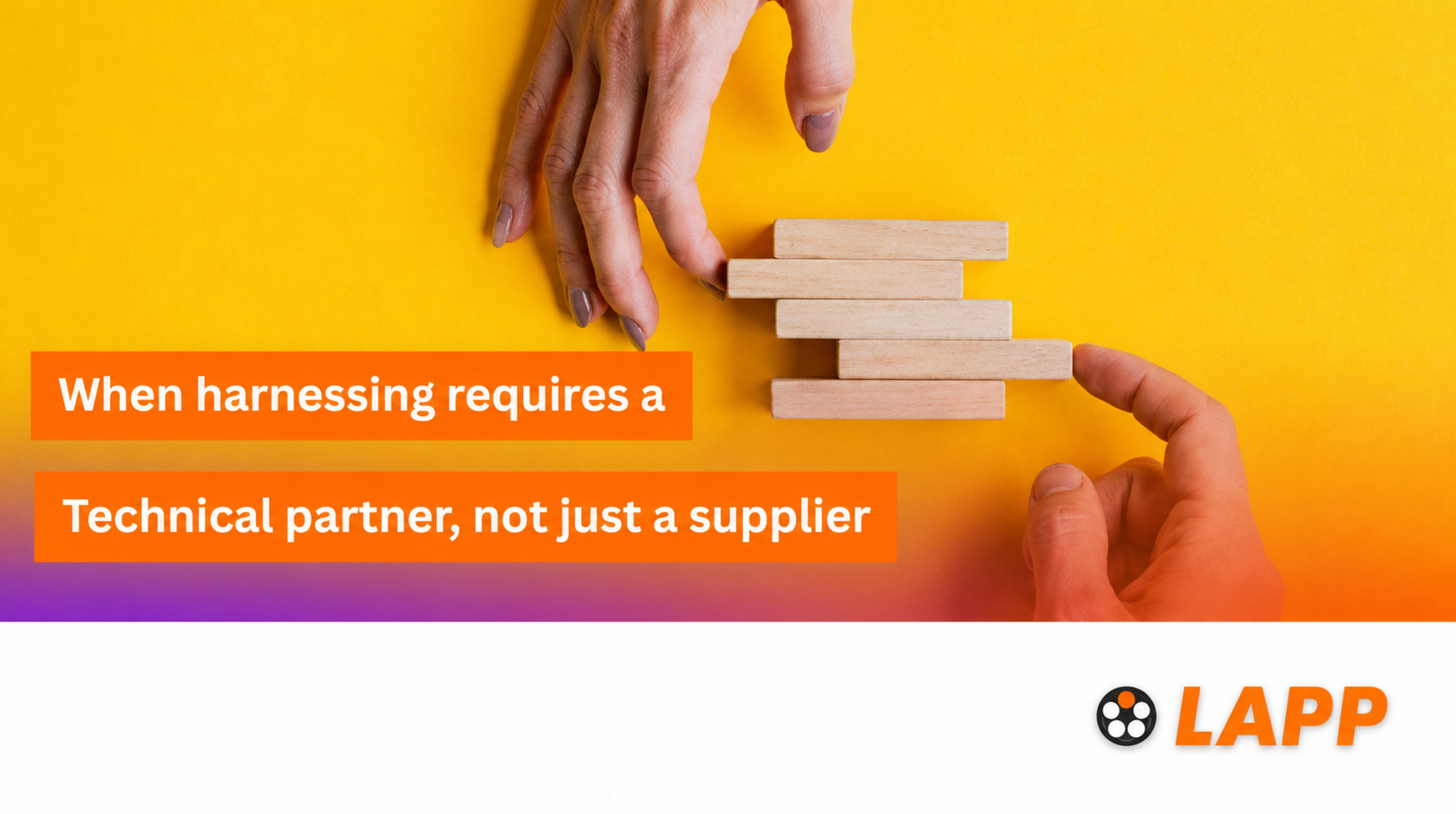When harnessing requires a technical partner, not just a supplier