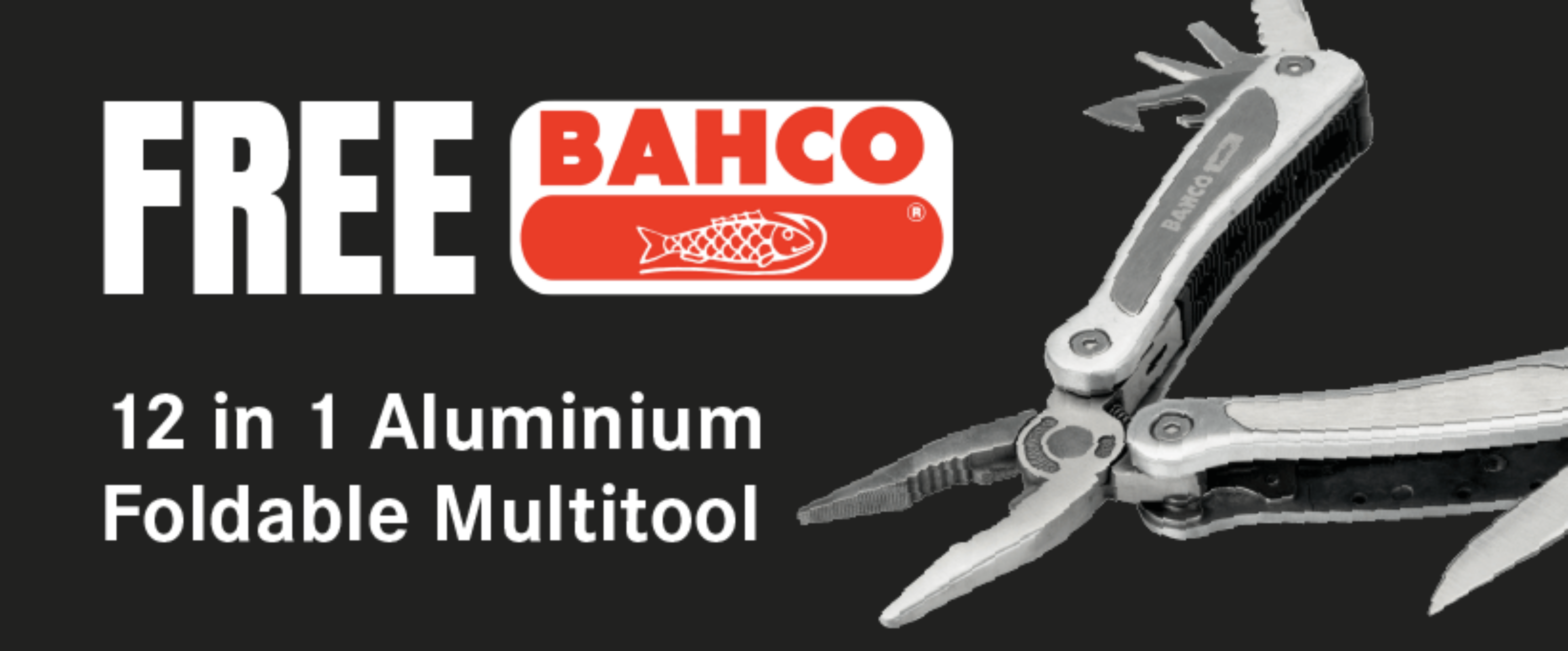 Spend $1000 ex GST Online & Redeem a Free BAHCO Multitool